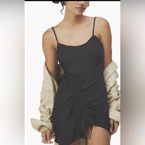 Free People Intimately BE MY MINI Mini slip dress, Black Size Small